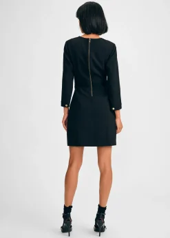 3/4 Sleeve Crepe Dress>Isaac Mizrahi Fashion