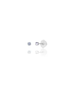 14K White Gold 2MM Round CZ Pushback Stud Earrings><noscript><img width=