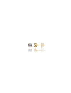 14K Yellow Gold 2.5MM Round CZ Pushback Stud Earrings>Isaac Mizrahi Cheap