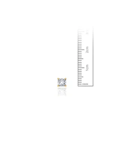 14K Yellow Gold 4MM Square CZ Screwback Stud Earrings><noscript><img width=
