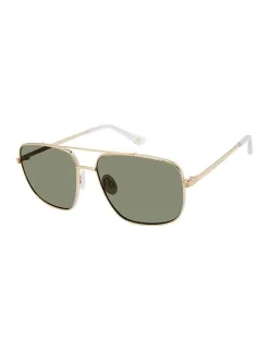 Men's Contemporary Square Navigator Sunglasses><noscript><img width=