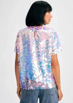 Paillette Sequin Tee><noscript><img width=