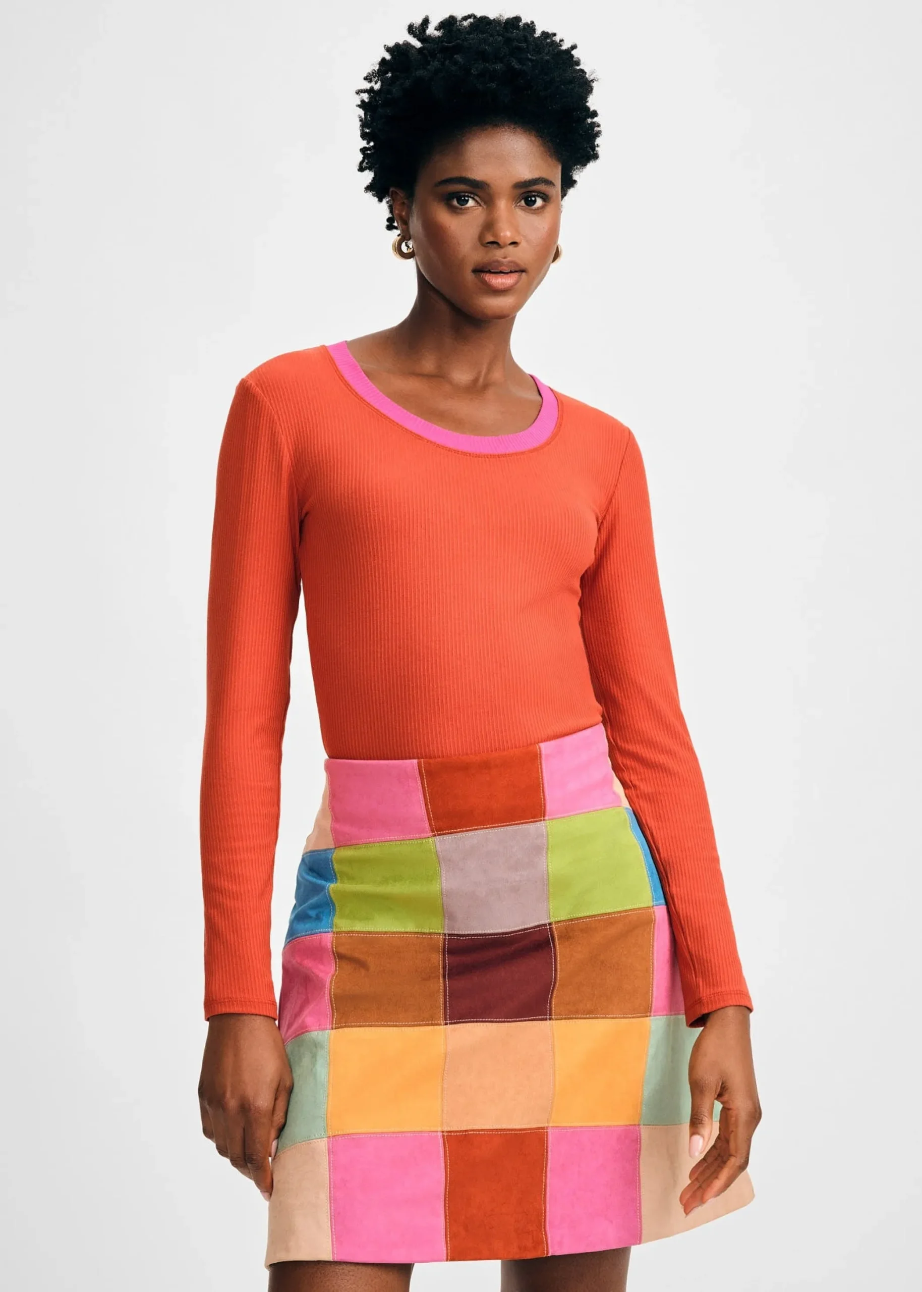 Scoop Neck Rib Top>Isaac Mizrahi Store