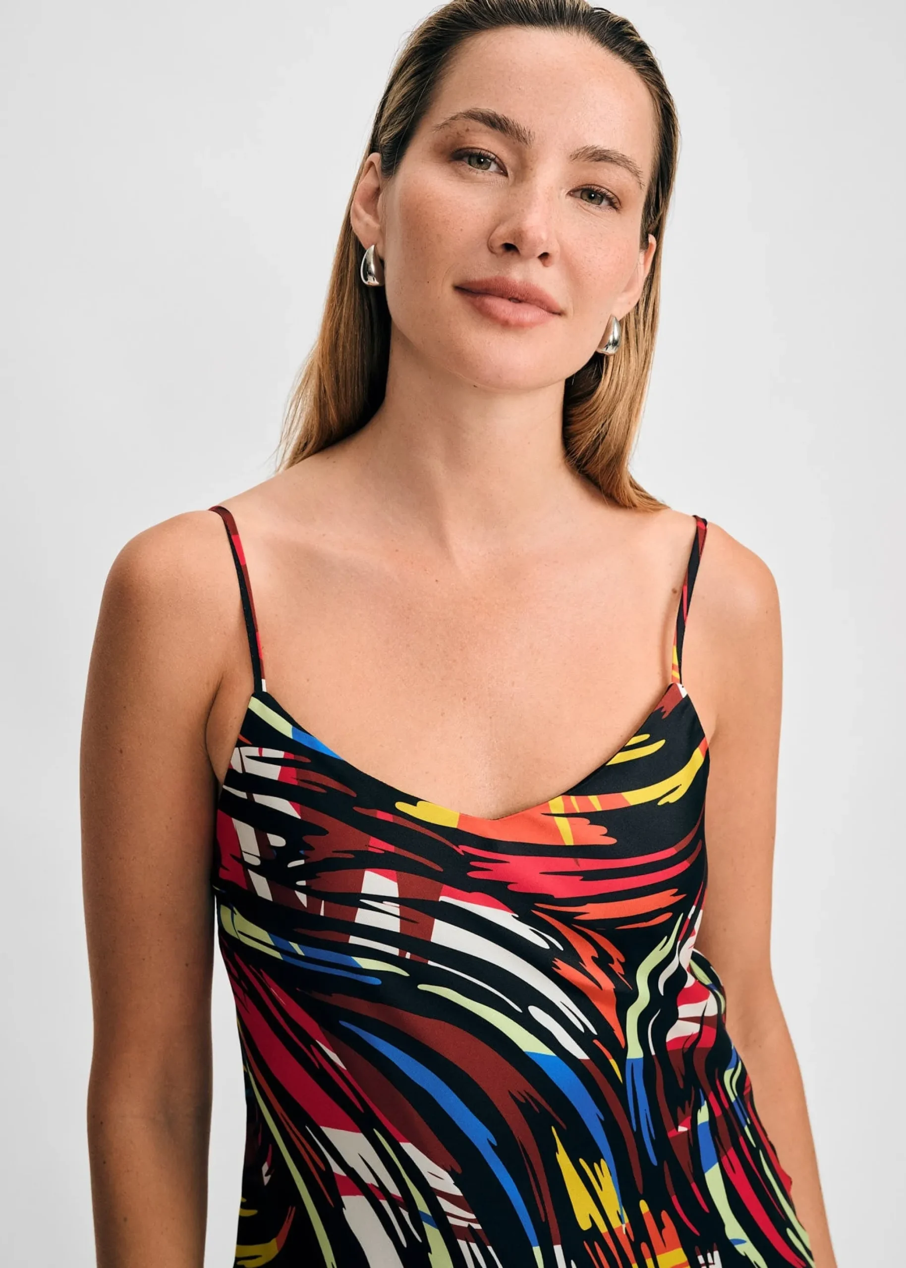Trim Strap Slip Dress>Isaac Mizrahi Clearance